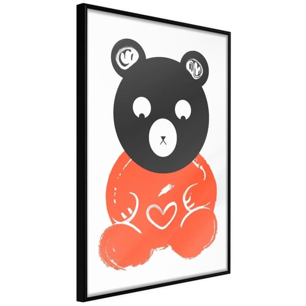 Inramad Poster / Tavla - Teddy Bear in Love