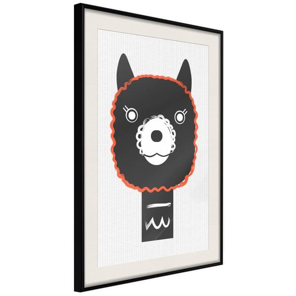 Inramad Poster / Tavla - Cute Smile Svart ram med passepartout 40x60