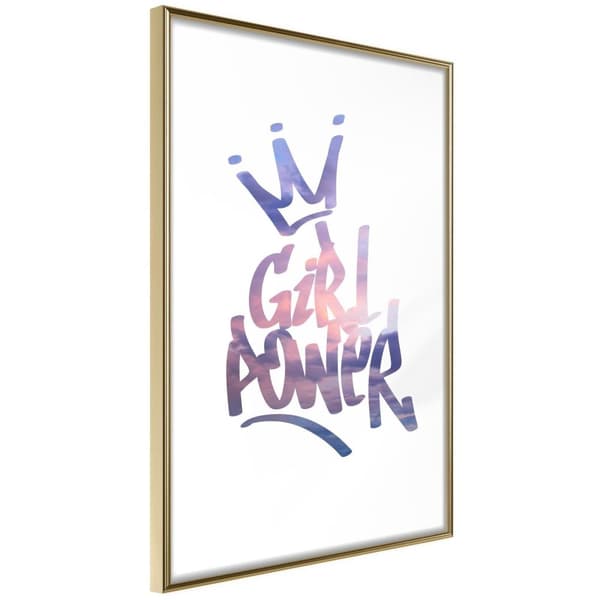 Inramad Poster / Tavla - Girl Power