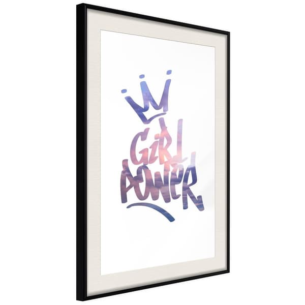 Inramad Poster / Tavla - Girl Power