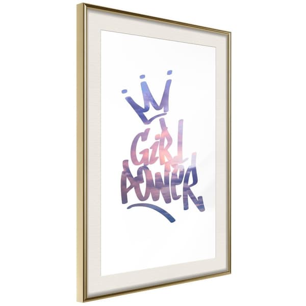Inramad Poster / Tavla - Girl Power