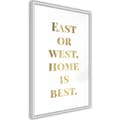 Miniatyrbild 9 av 11: Inramad Poster / Tavla - Home Is Best (Gold)