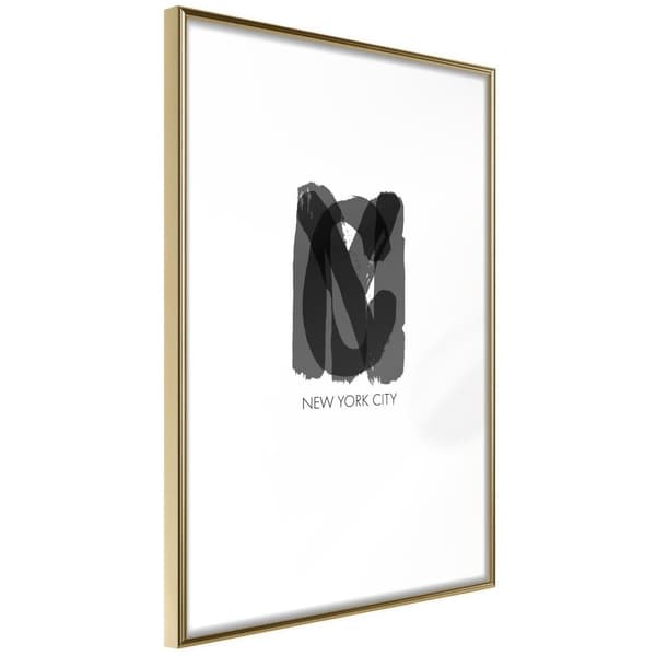 Inramad Poster / Tavla - NYC Guldram 40x60