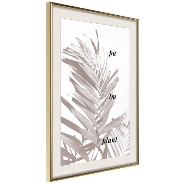 Inramad Poster / Tavla - Beige Palm