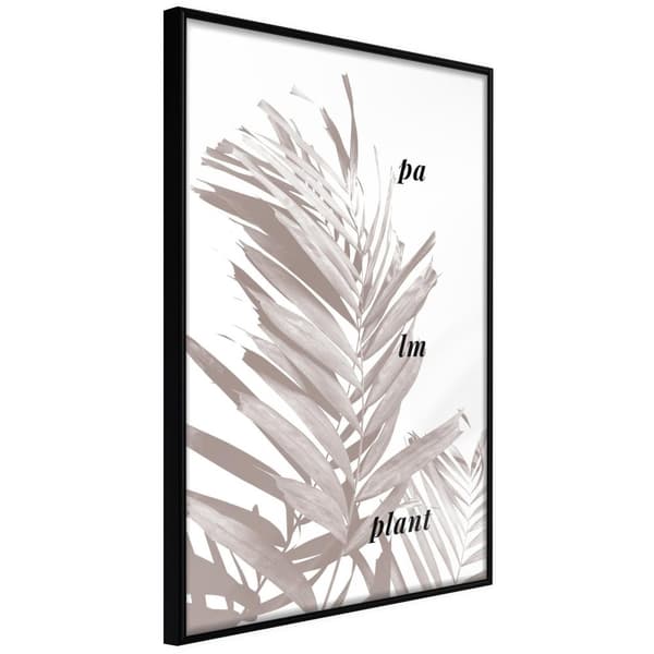 Inramad Poster / Tavla - Beige Palm