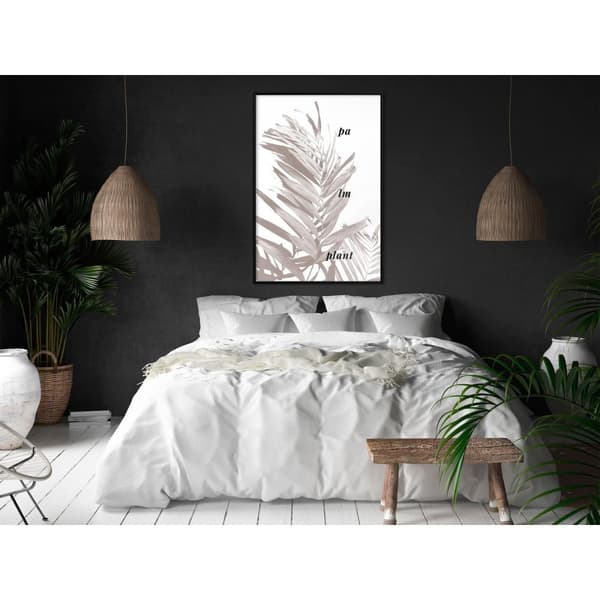 Inramad Poster / Tavla - Beige Palm