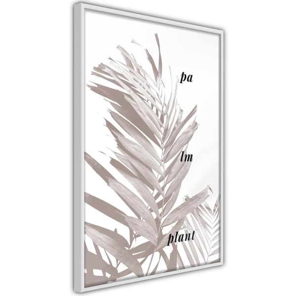 Inramad Poster / Tavla - Beige Palm