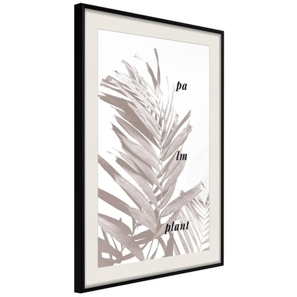Inramad Poster / Tavla - Beige Palm