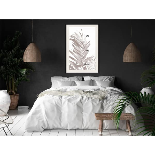 Inramad Poster / Tavla - Beige Palm