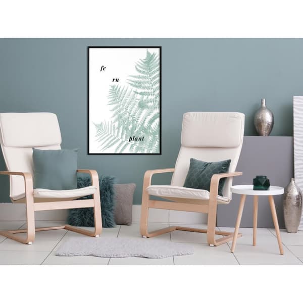 Inramad Poster / Tavla - Pale Green Fern