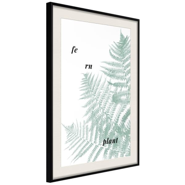 Inramad Poster / Tavla - Pale Green Fern