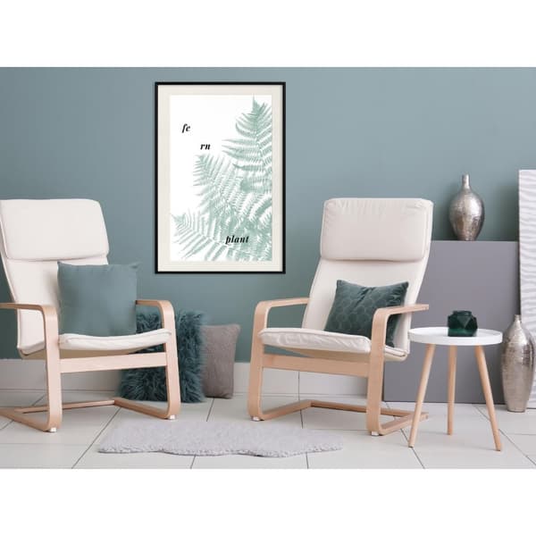 Inramad Poster / Tavla - Pale Green Fern