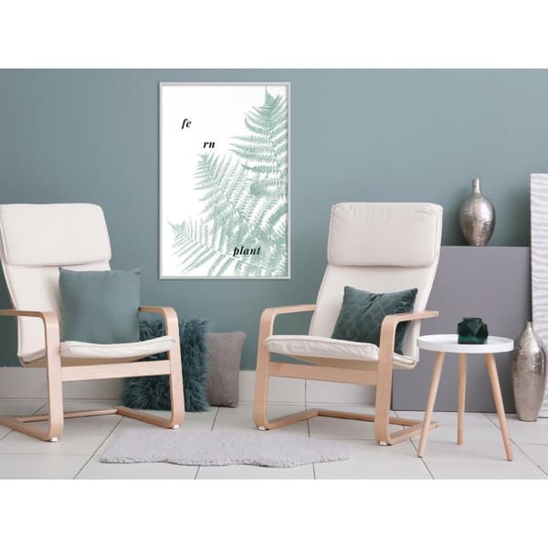 Inramad Poster / Tavla - Pale Green Fern