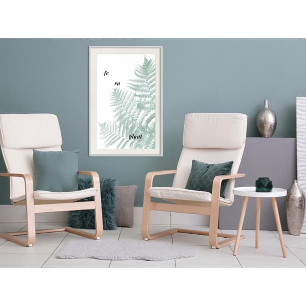 Inramad Poster / Tavla - Pale Green Fern