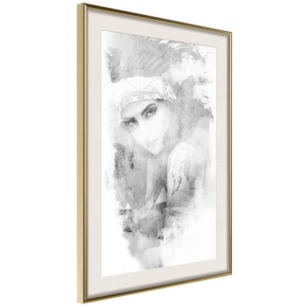 Inramad Poster / Tavla - Mysterious Look (Grey)
