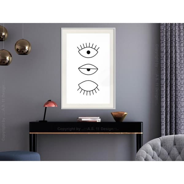 Inramad Poster / Tavla - Phases of Falling Asleep