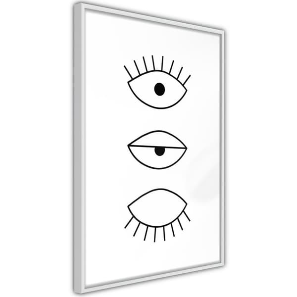 Inramad Poster / Tavla - Phases of Falling Asleep Vit ram 40x60