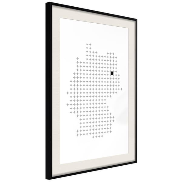 Inramad Poster / Tavla - Pixel Map of Germany