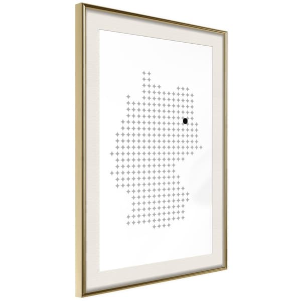 Inramad Poster / Tavla - Pixel Map of Germany