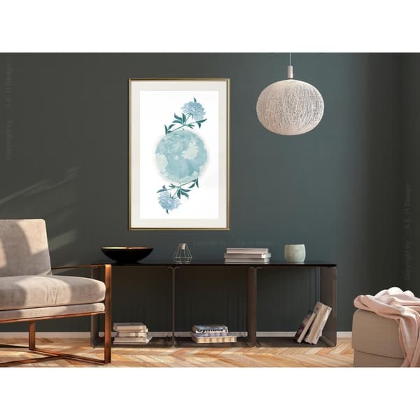 Inramad Poster / Tavla - World in Shades of Blue