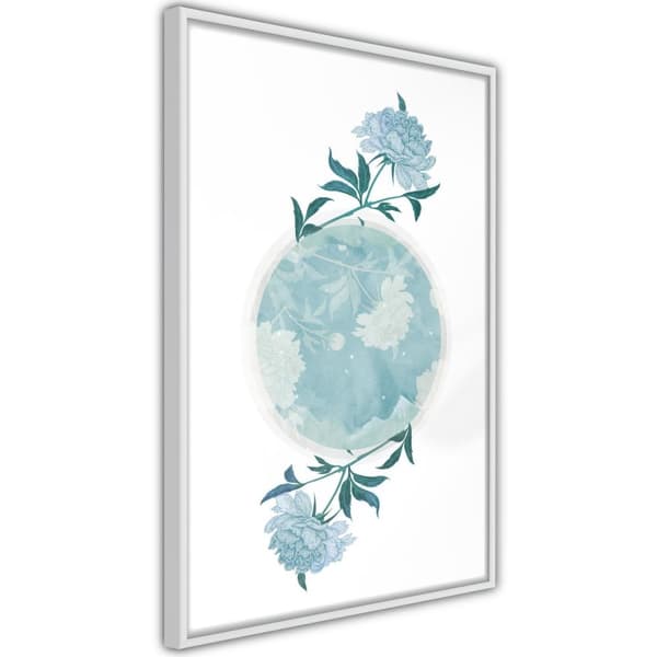 Inramad Poster / Tavla - World in Shades of Blue