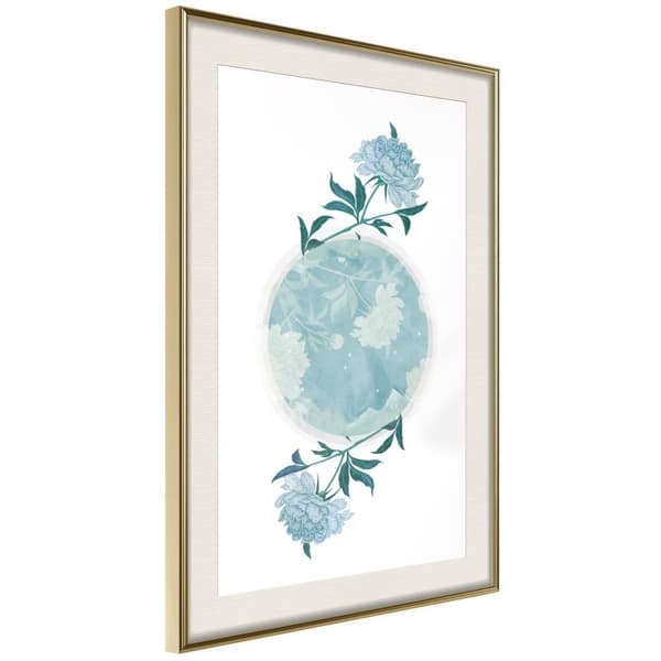 Inramad Poster / Tavla - World in Shades of Blue
