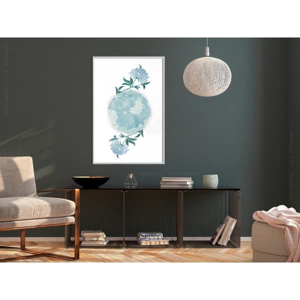 Inramad Poster / Tavla - World in Shades of Blue
