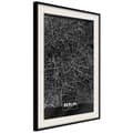 Miniatyrbild 4 av 11: Inramad Poster / Tavla - City Map: Berlin (Dark)