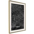 Miniatyrbild 9 av 11: Inramad Poster / Tavla - City Map: Berlin (Dark)
