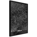 Miniatyrbild 1 av 11: Inramad Poster / Tavla - City Map: Berlin (Dark)