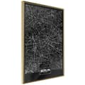 Miniatyrbild 1 av 11: Inramad Poster / Tavla - City Map: Berlin (Dark)