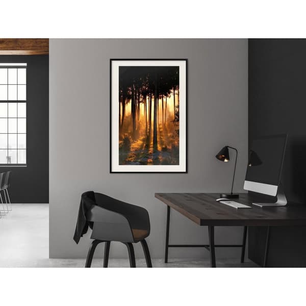 Inramad Poster / Tavla - Dark Tree Tops