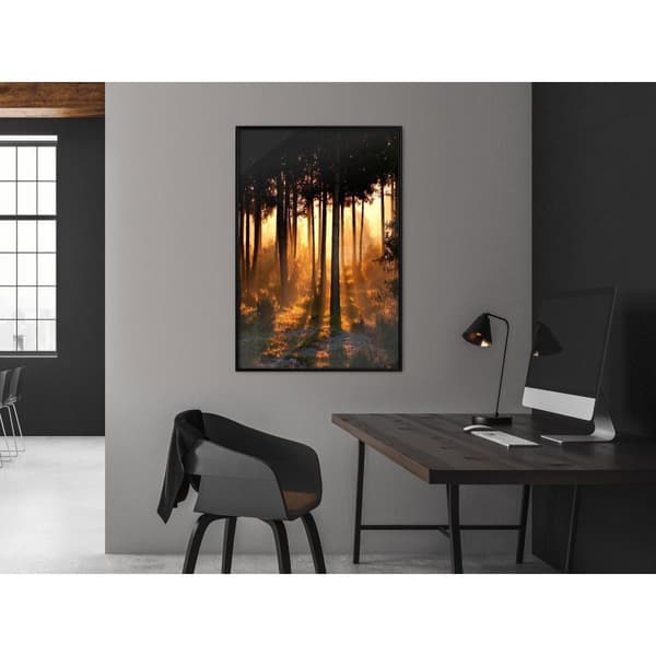 Inramad Poster / Tavla - Dark Tree Tops