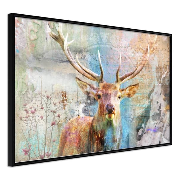 Inramad Poster / Tavla - Pastel Deer