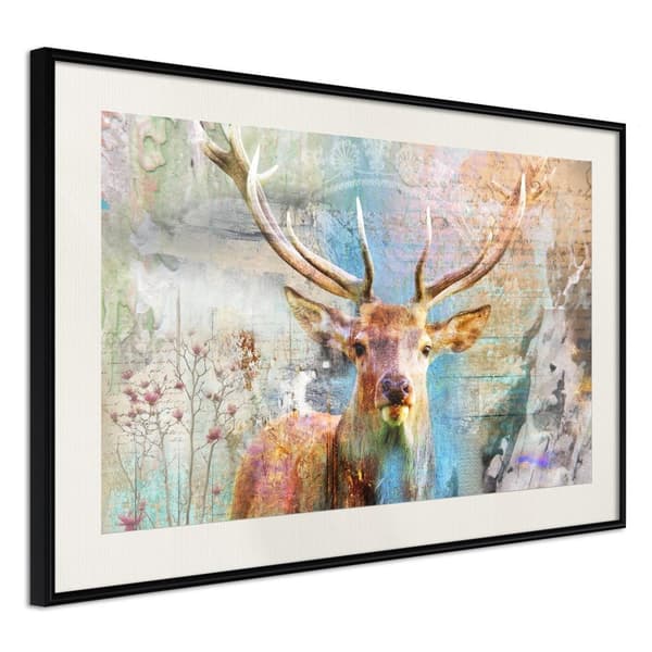 Inramad Poster / Tavla - Pastel Deer