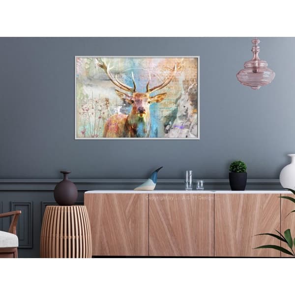 Inramad Poster / Tavla - Pastel Deer