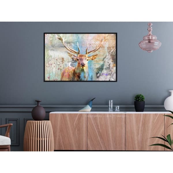 Inramad Poster / Tavla - Pastel Deer
