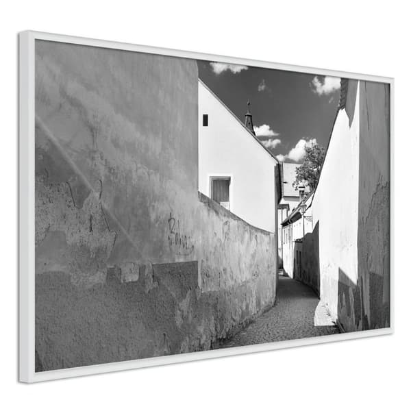 Inramad Poster / Tavla - Sunny Day in the Town