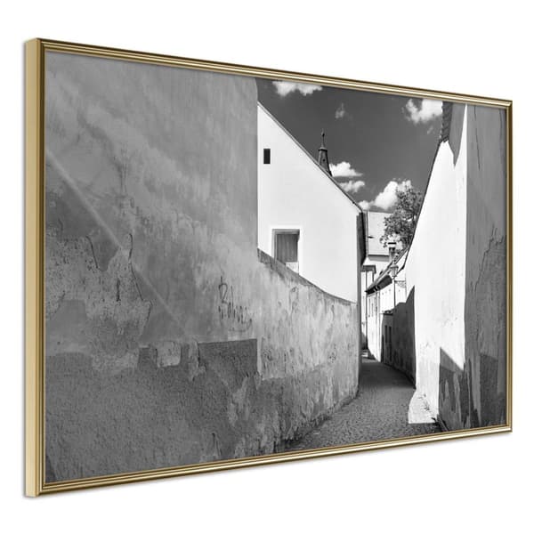 Inramad Poster / Tavla - Sunny Day in the Town