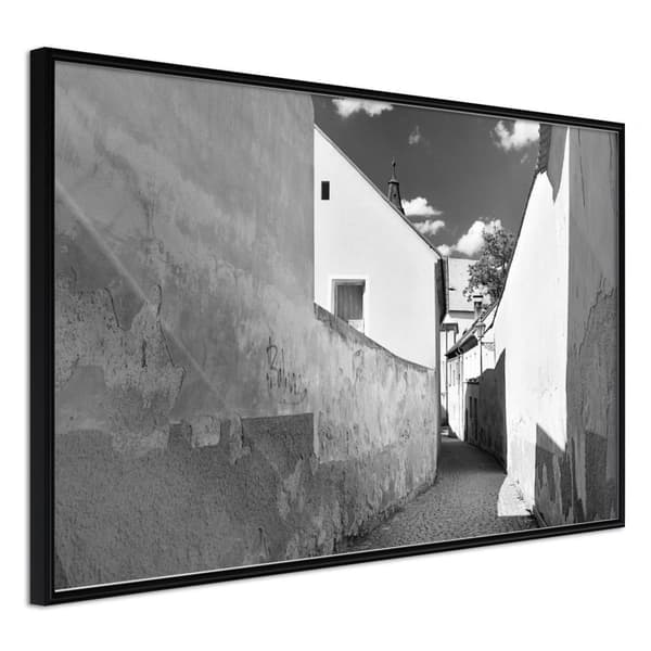 Inramad Poster / Tavla - Sunny Day in the Town