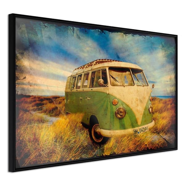 Inramad Poster / Tavla - Hippie Van I