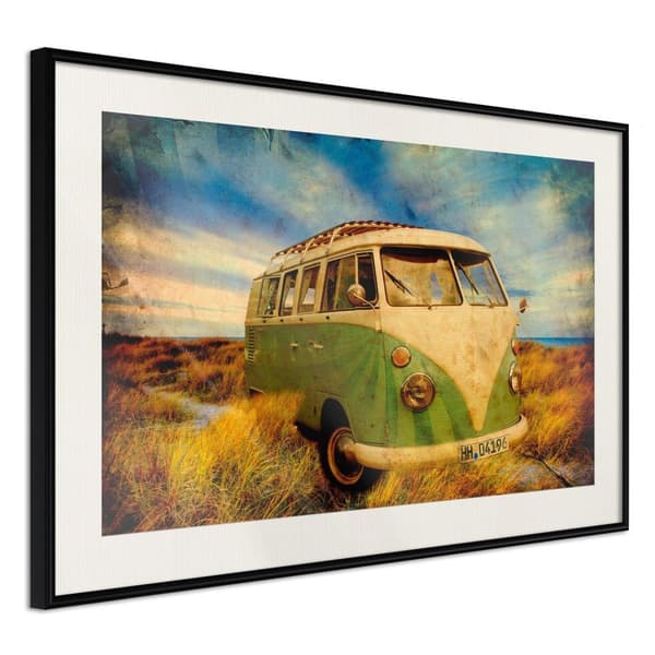 Inramad Poster / Tavla - Hippie Van I