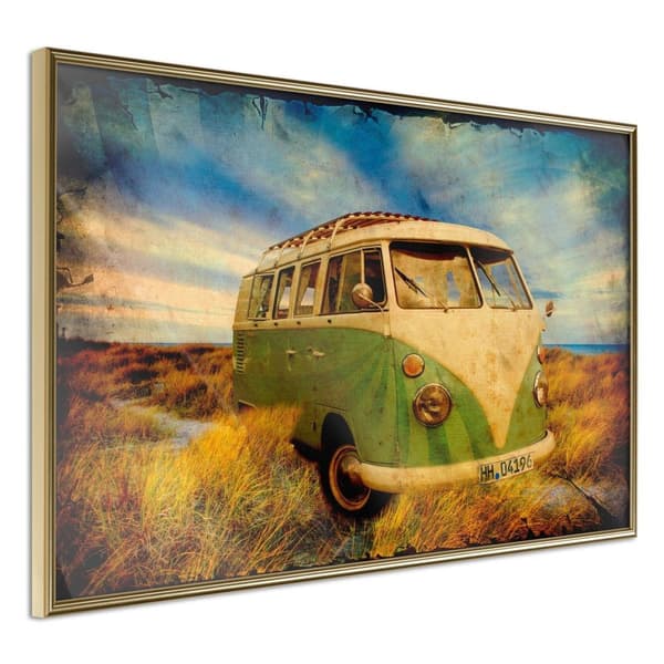 Inramad Poster / Tavla - Hippie Van I