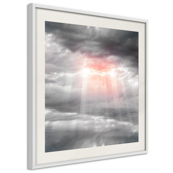Inramad Poster / Tavla - Sign from Heaven