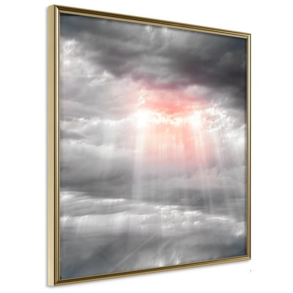 Inramad Poster / Tavla - Sign from Heaven