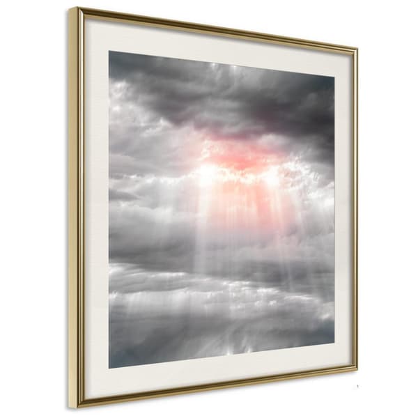 Inramad Poster / Tavla - Sign from Heaven