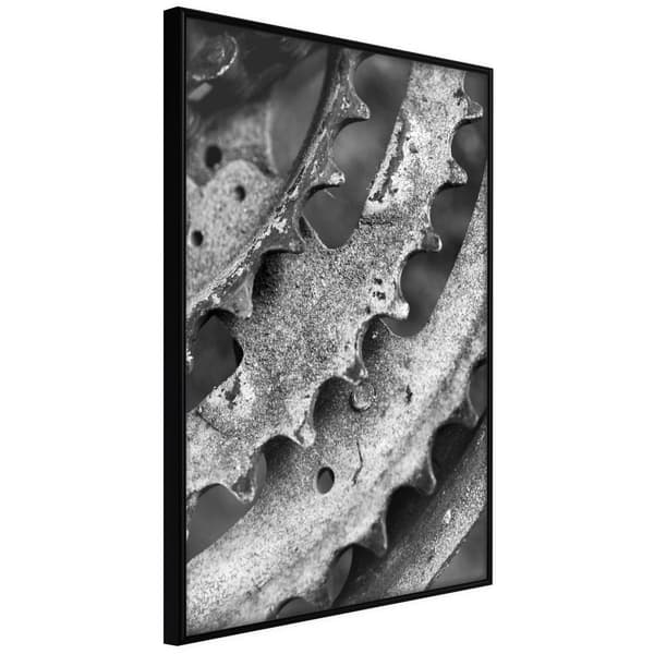 Inramad Poster / Tavla - Sprocket Wheel Svart ram 30x45