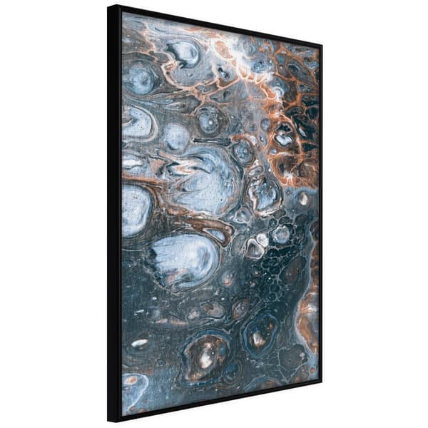 Inramad Poster / Tavla - Surface of the Unknown Planet I Svart ram 20x30