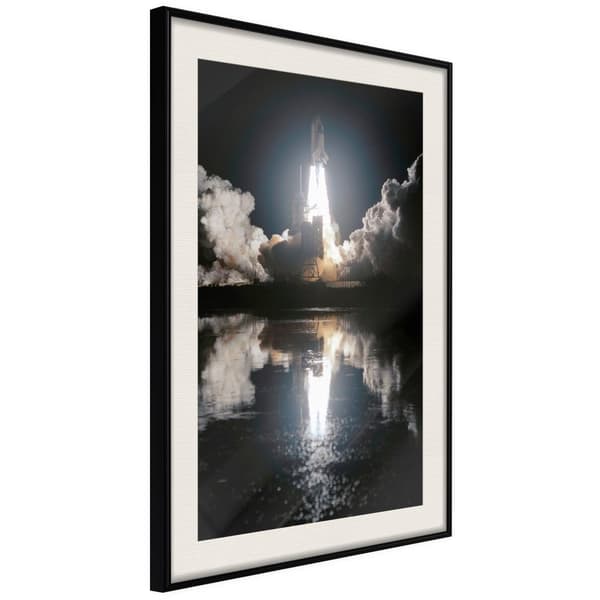 Inramad Poster / Tavla - Into the Unknown Svart ram med passepartout 20x30