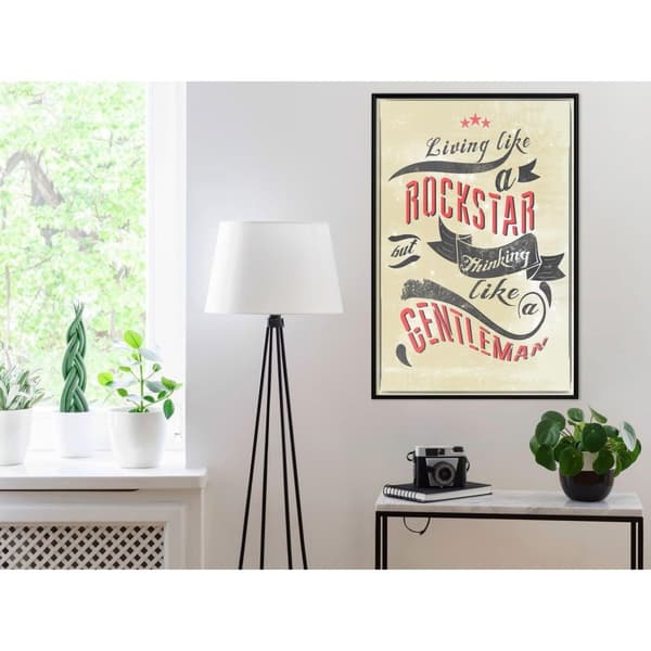 Inramad Poster / Tavla - Living and Thinking
